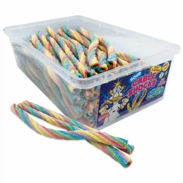 Crazy Candy Factory Fizzy Cable Shocks 20p Tub