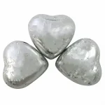 Kingsway Silver Foil Milk Chocolate Hearts 1kg
