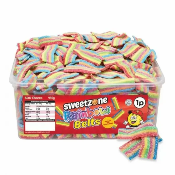 Sweetzone Rainbow Belts 1p Tub