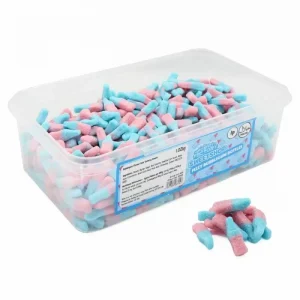 Crazy Candy Factory Sweetshop Fizzy Bubblegum Bottles 1p Tub
