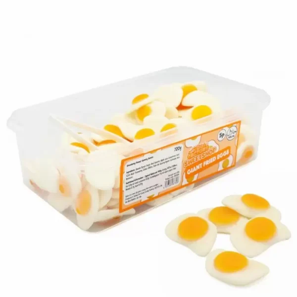 Crazy Candy Factory Sweetshop Giant Fried Eggs 5p Tub
