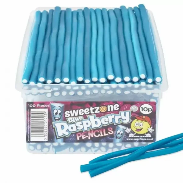 Sweetzone Blue Raspberry Pencils 10p Tub