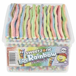 Sweetzone Fizzy Rainbow Pencils 10p Tub