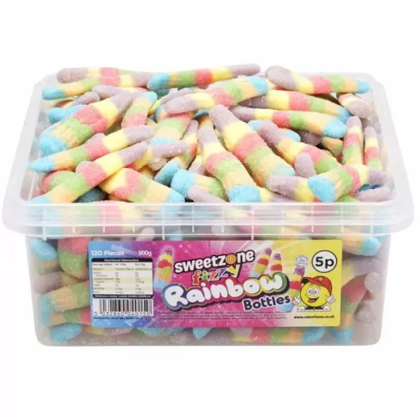 Sweetzone Fizzy Rainbow Bottles 5p Tub