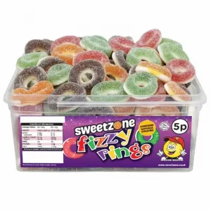 Sweetzone Fizzy Rings 5p Tub