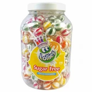 Kingsway Sugar Free Lollipops Jar 1.36kg