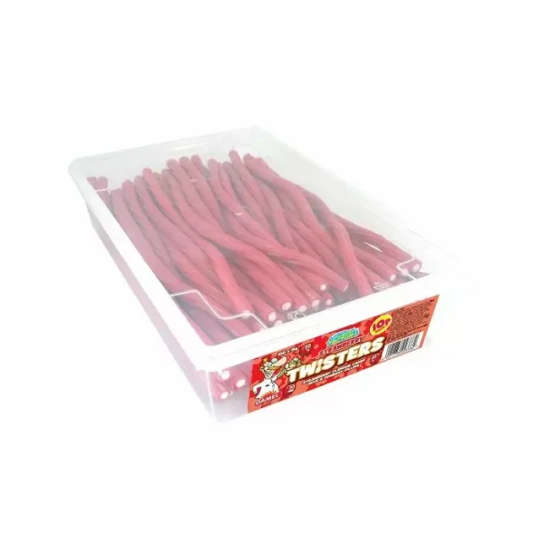 Crazy Candy Factory Strawberry Twisters 10p Tub