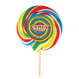 Candy Pops Large Wheel Rainbow Lollipops 75g