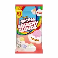 Skittles Squishy Cloudz Fruit Sweets Treat Bag 70g £1 PMP